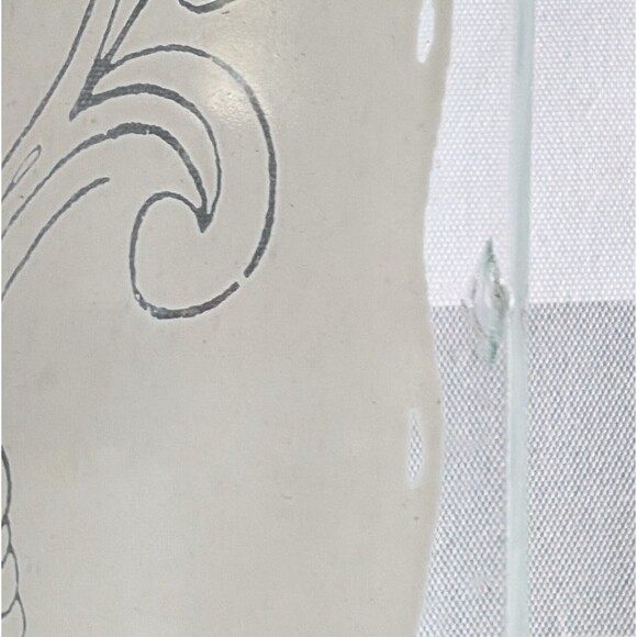 Vtg  Inspired Mid Century Scroll Pattern Square Glass Ceiling Light Shade 11.5 - Picture 3 of 7